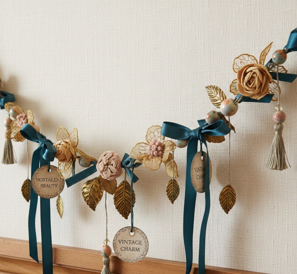 Vintage style garland